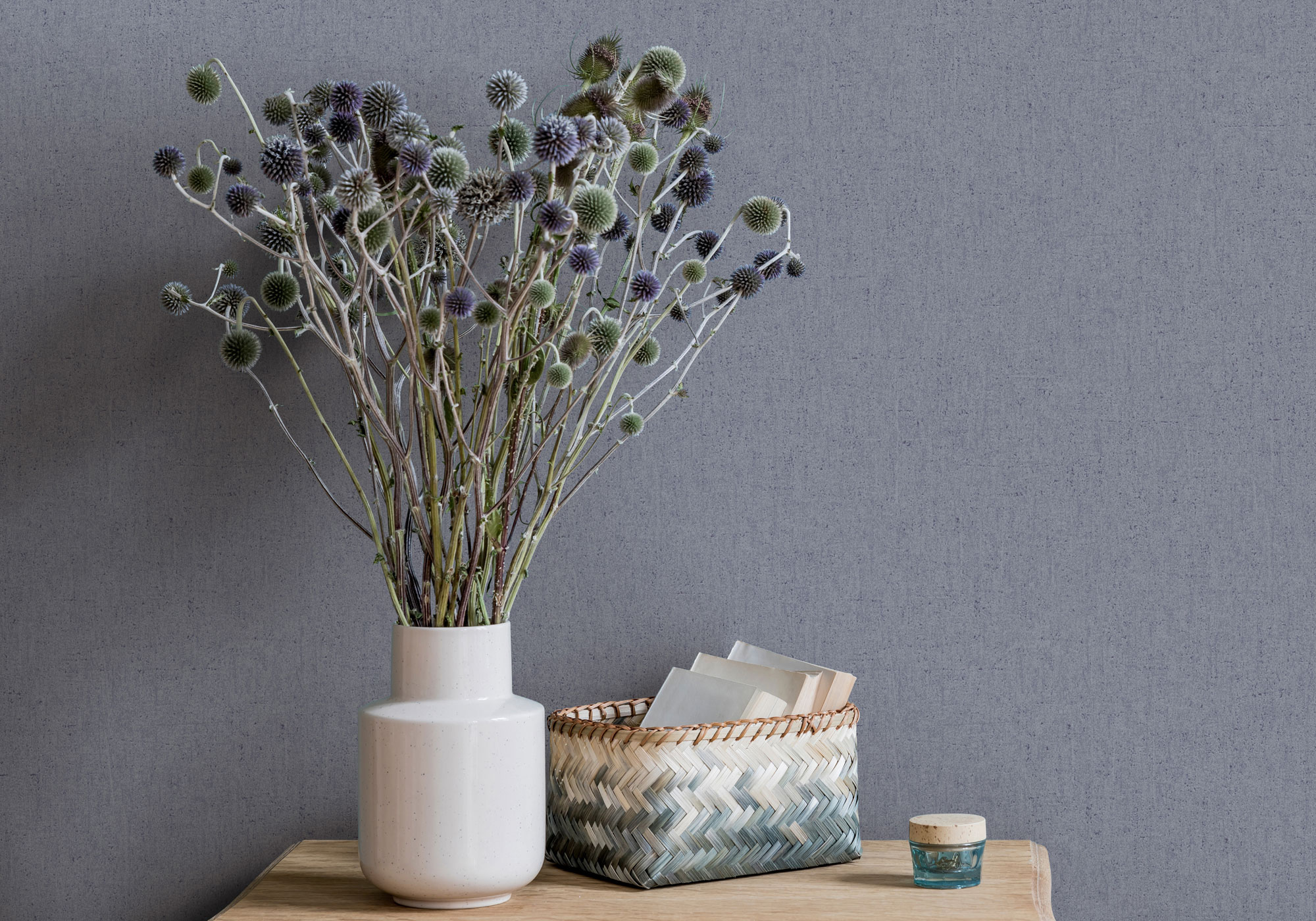 Papier Peint Expansé sur Intissé - Uni - Gris foncé