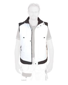 Blouson sans manches EXPERT blanc et noir