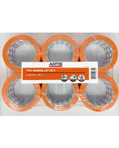 PVC Orange Lot de 6 